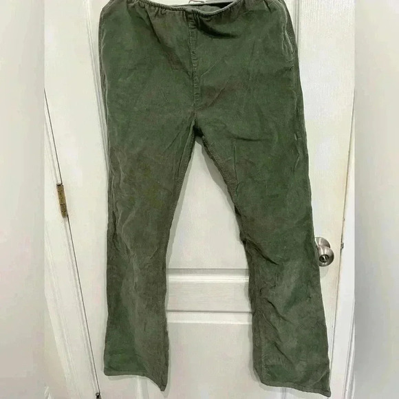 Free People Denim - We the Free People  Cord Pants Corduroy Trousers Jeans flare leg Green Sz 30x32